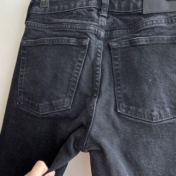 Everlane The Wide Leg Button-Fly Jeans, Black, Size 24 Regular - Picture 12 of 16